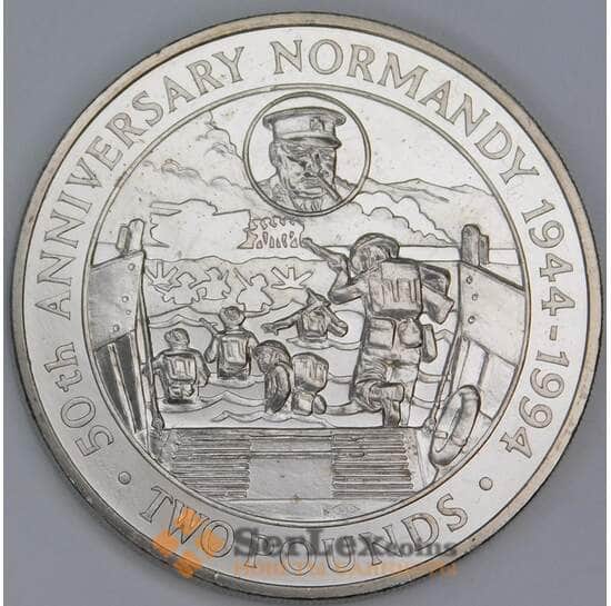 Гернси 2 фунтов 1994 КМ56 UNC 50 лет высадке в Нормандии арт. 56557 Гернси 2 фунтов 1994 КМ56 UNC 50 лет высадке в Нормандии арт. 56557