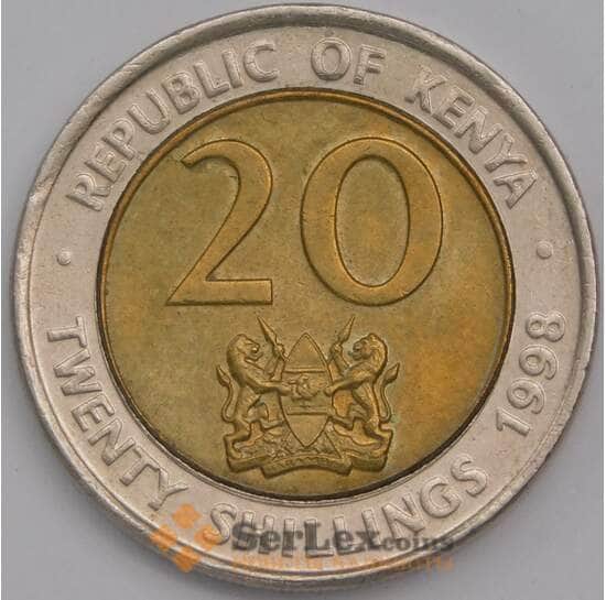 Кения монета 20 шиллингов 1998 КМ32 aUNC арт. 41444