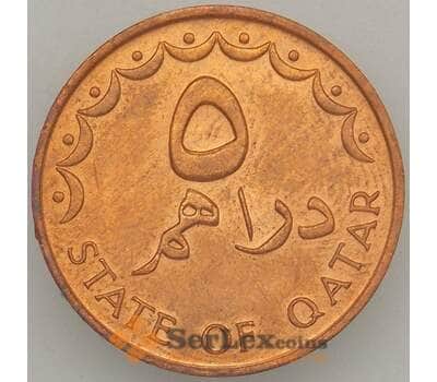 Монета Катар 5 дирхам 1978 КМ3 UNC Корабль арт. 18936