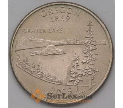 Монета США 25 центов 2005 КМ372 P UNC Орегон арт. 18913