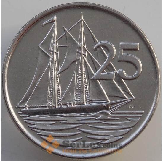 Каймановы острова 25 центов 1996 КМ90а aUNC арт. 14036