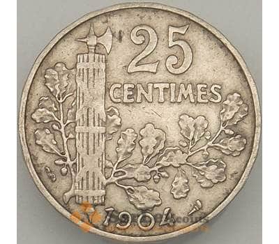 Монета Франция 25 сантим 1904 КМ856 VF (J05.19) арт. 18165