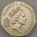 Монета Гернси 50 пенсов 1985 КМ45.1 AU (n17.19) арт. 21121
