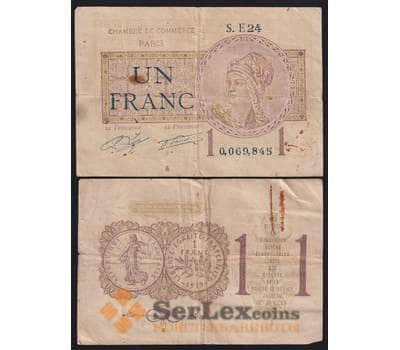 Франция банкнота 1 франк 1919 F Париж арт. 42598