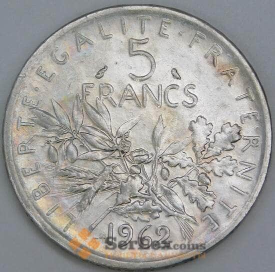 Франция 5 франков 1962 КМ926 XF арт. 57071