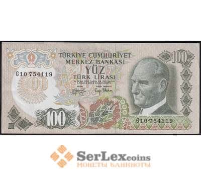 Турция банкнота 100 лир 1970 Р189 aUNC арт. 48061