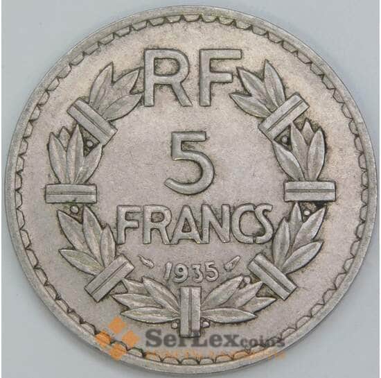 Франция 5 франков 1935 КМ888 XF арт. 56945