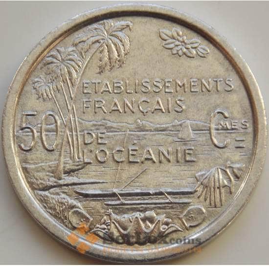 Французская Океания 50 сантимов 1949 КМ1 AU арт. 8210
