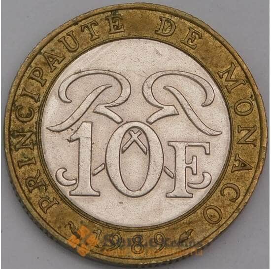 Монако монета 10 франков 1989 КМ163 XF арт. 43171