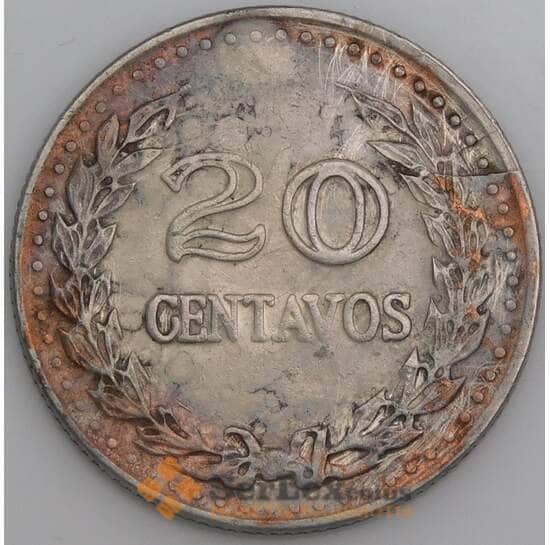 Колумбия монета 20 сентаво 1974 КМ246 XF арт. 45109