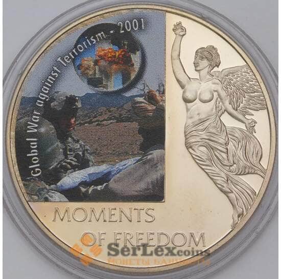 Либерия 10 долларов 2006 BU Мировая борьба с терроризмом 2001 арт. 31442