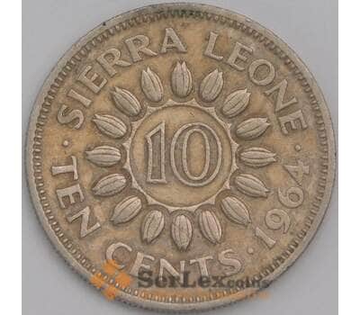 Монета Сьерра-Леоне 10 центов 1964 КМ19 XF арт. 18649