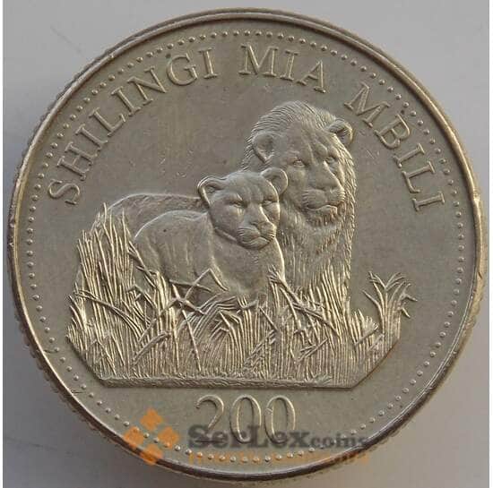 Танзания 200 шиллингов 1998 КМ34 aUNC арт. 14013