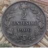 Италия 2 чентезимо 1906 КМ38 XF арт. 41737