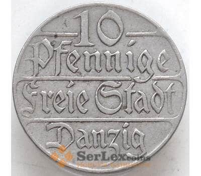 Монета Данциг 10 пфеннигов 1923 КМ143 XF арт. 12985