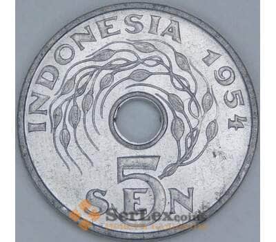 Индонезия 5 сен 1954 КМ5 UNC арт. 56638