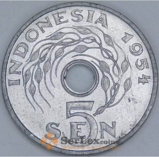Индонезия 5 сен 1954 КМ5 UNC арт. 56638