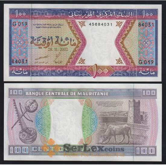 Мавритания 100 угий 2002 Р4к UNC арт. 51437