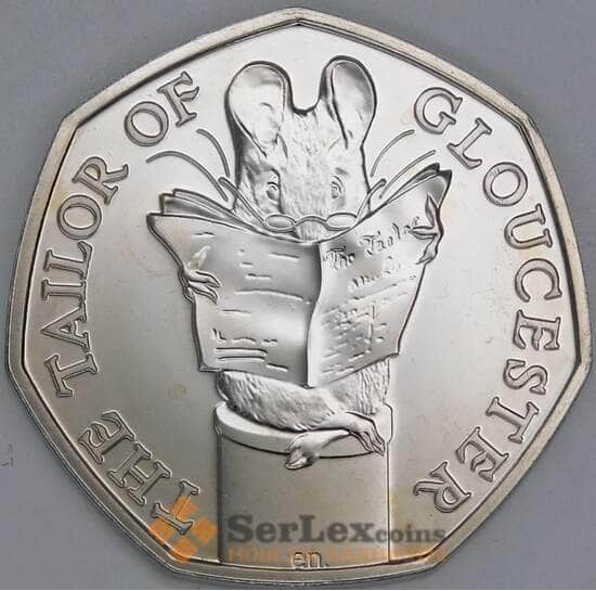 Великобритания 50 пенсов 2018 UC190 BU Портной из Глостера арт. 56322