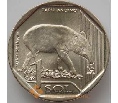 Монета Перу 1 соль 2018 UNC Горный тапир арт. 11918