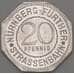 Германия Нюрнберг 20 пфеннигов 1921 Proof KARLBRUSKE (j05.19) арт. 19963