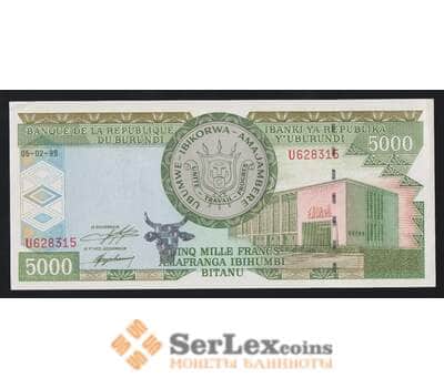 Бурунди 5000 франков 1999 Р42а AU-aUNC арт. 54649