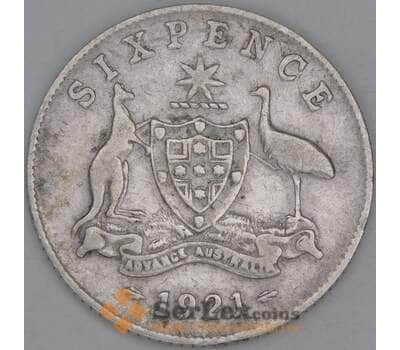 Австралия 6 пенсов 1921 КМ25 VF арт. 53767
