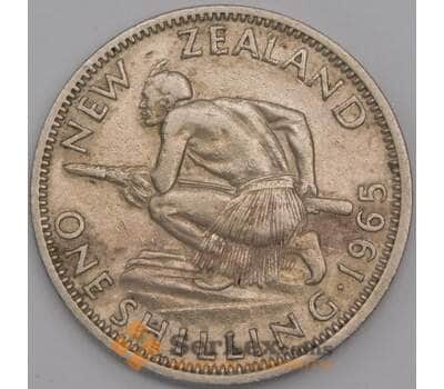 Новая Зеландия монета 1 шиллинг 1965 КМ27.2 VF арт. 43815
