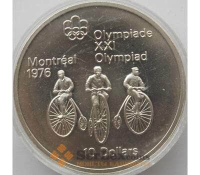 Монета Канада 10 долларов 1974 BU КМ95 Серебро Велоспорт (J05.19) арт. 14825