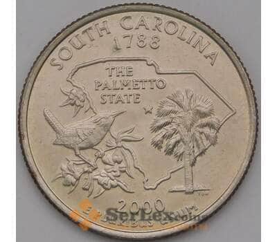 Монета США 25 центов 2000 D КМ307 UNC Южная Каролина  арт. 38169