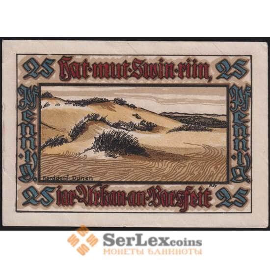 Германия Норддорф(Амрум) 25 пфеннигов 1922 Р0981.1-1/4 AU арт. 48663