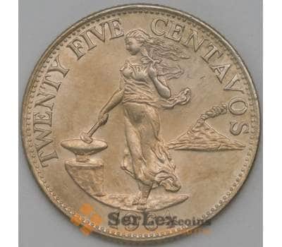 Монета Филиппины 25 сентаво 1964 КМ189 AU арт. 22782