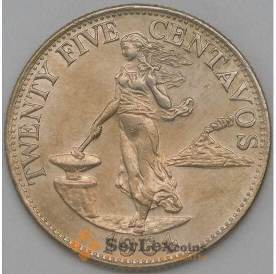 Филиппины 25 сентаво 1964 КМ189 AU арт. 22782