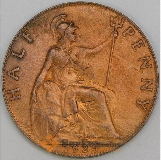Великабритания 1/2 пенни 1925 КМ809 aUNC арт. 56022 Великабритания 1/2 пенни 1925 КМ809 aUNC арт. 56022