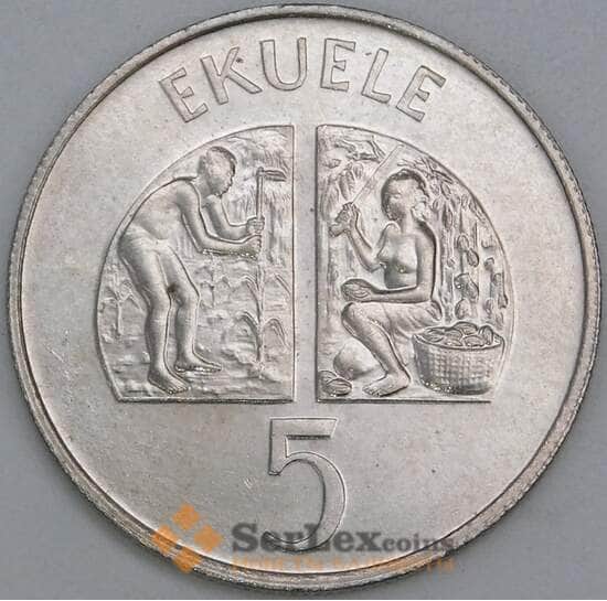 Экваториальная Гвинея 5 экуэле 1975 КМ33 UNC арт. 55283