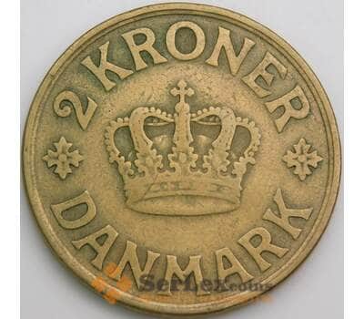 Дания монета 2 кроны 1926 КМ825 F арт. 49522