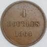 Гернси 4 дубля 1864 КМ5 VF арт. 56672