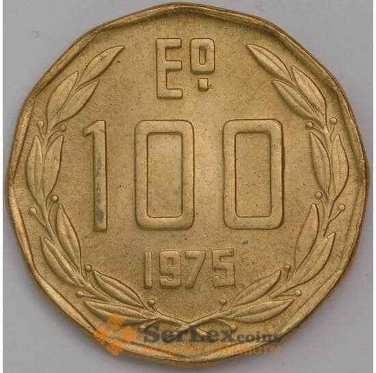 Чили 100 эскудо 1975 КМ202 UNC арт. 39582