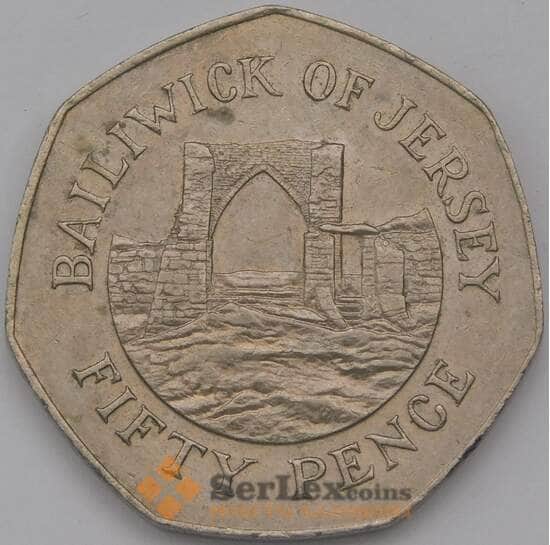Джерси 50 пенсов 1987 КМ58.1 XF арт. 7464