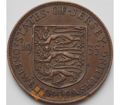 Монета Джерси 1/12 шиллинга 1935 КМ16 XF арт. 7469