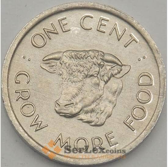 Сейшельские острова монета 1 цент 1972 КМ17 UNC ФАО арт. 18698