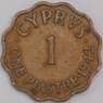 Кипр монета 1 пиастр 1942 КМ23а VF арт. 7331