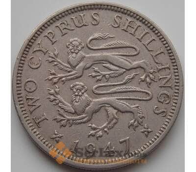 Монета Кипр 2 шиллинга 1947 КМ28 VF арт. 7329