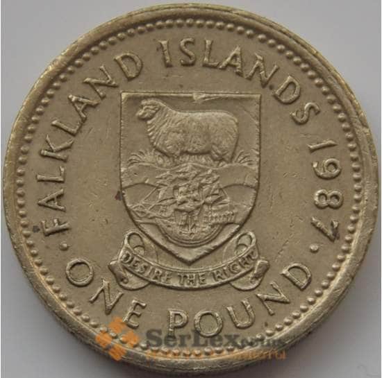 Фолклендские острова 1 фунт 1987-2000 КМ24 VF арт. 7334