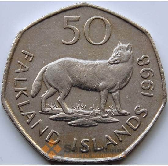 Фолклендские острова 50 пенсов 1998 КМ14.2 XF арт. 7336