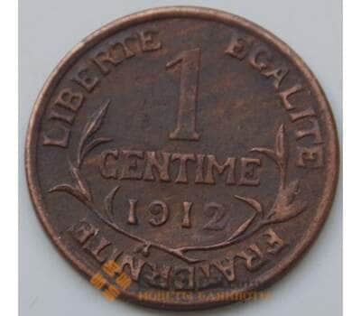 Монета Франция 1 сантим 1912 КМ840 VF арт. 7351