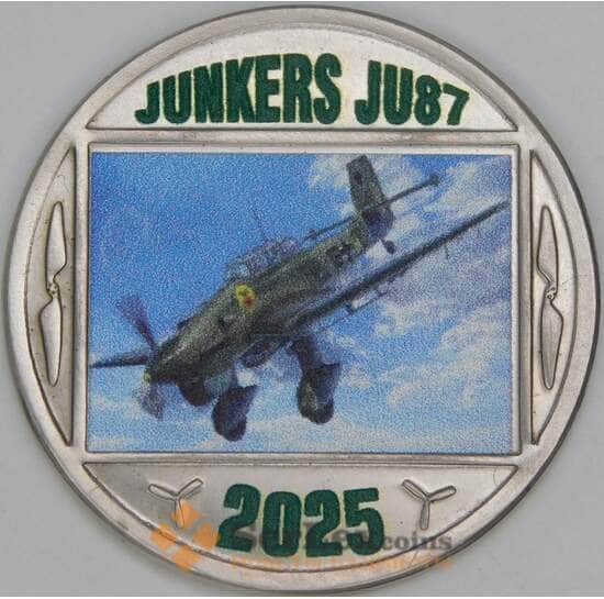 Канарские острова (Гран Канария) 7 реалов 2025 Самолет Юнкерс Junkers JU87 арт. 53699