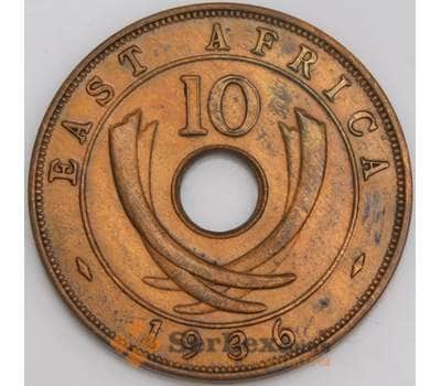 Британская Восточная Африка монета 10 центов 1936 КМ19 AU арт. 45835