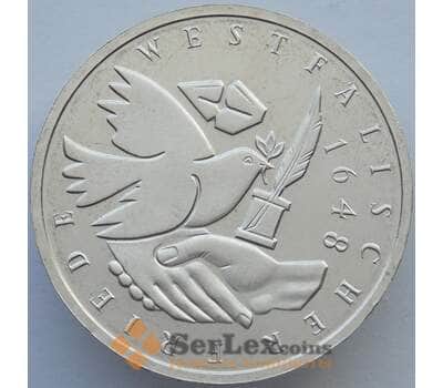 Монета Германия 10 марок 1998 КМ191 Proof Вестфальский Мирный Договор Серебро  (J05.19) арт. 16291