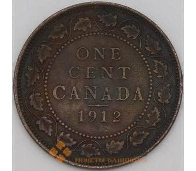 Монета Канада 1 цент 1912 КМ21 VF арт. 22014